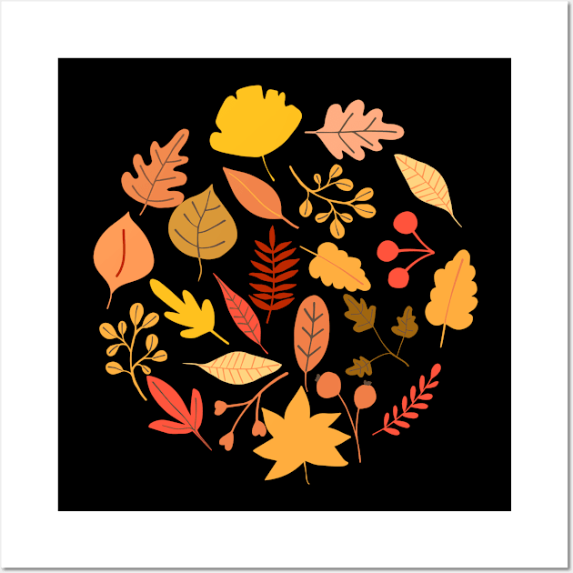 Autumn Leaves Wall Art by Whimsical Frank